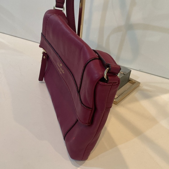 Kate Spade Fremont Place Julian Crossbody Bag - Red Plum Leather GUC - Picture 7 of 15